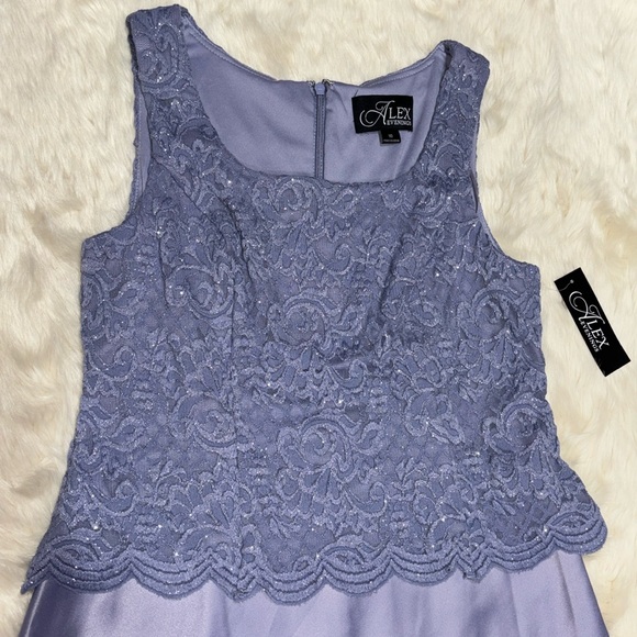 Alex Evenings Embroidered Lace Mock Two-Piece Gown - Picture 2 of 11